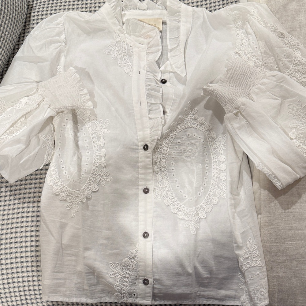 Elegant White Lace Blouse